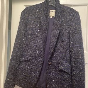 L’agence navy sparkle jacket sz 0